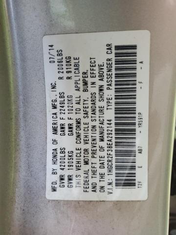 1HGCR2F38EA292144 Honda ACCORD LX