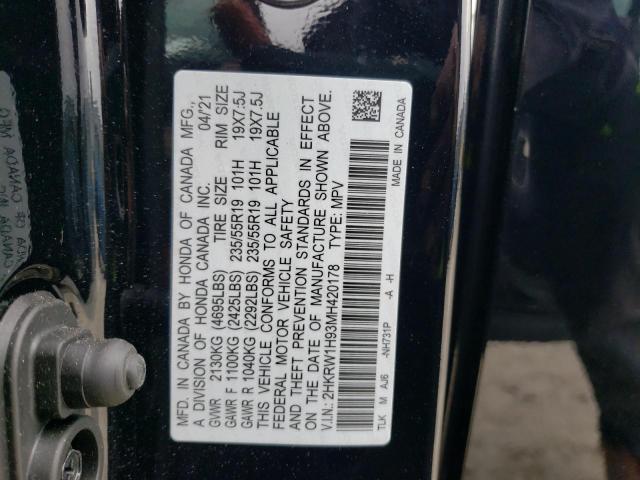 2HKRW1H93MH420178 Honda Cr-v Touring