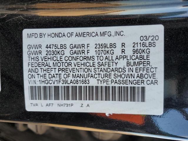 1HGCV1F39LA081683 Honda Accord Sport