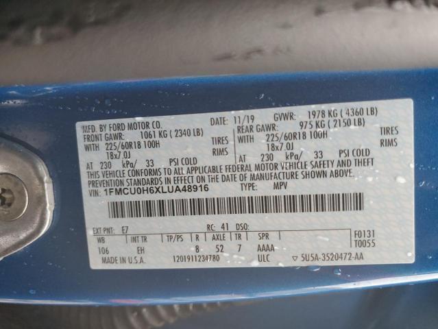 1FMCU0H6XLUA48916 Ford ESCAPE SEL