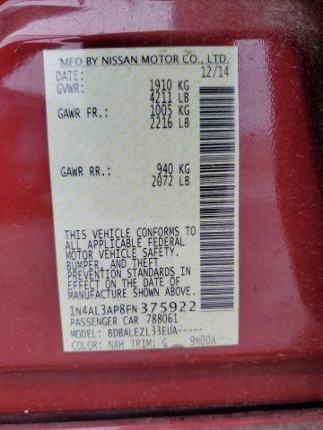 1N4AL3AP8FN375922 Nissan ALTIMA 2.5