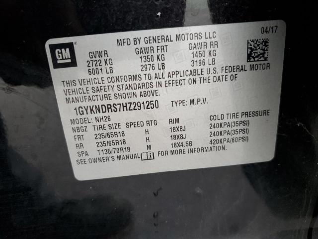 1GYKNDRS7HZ291250 Cadillac XT5 LUXURY