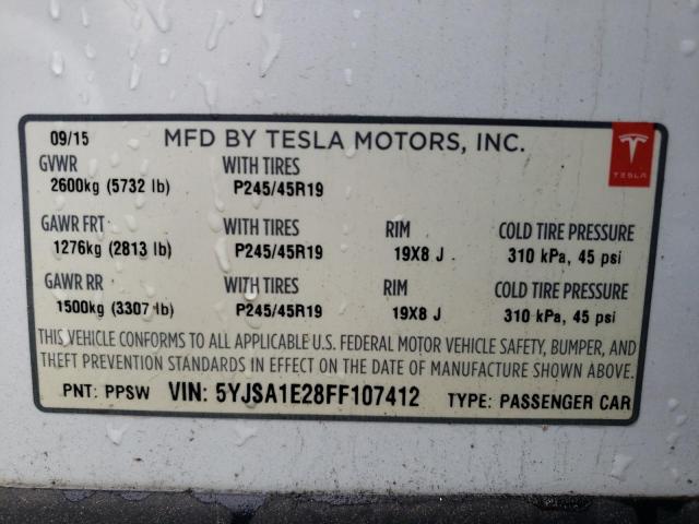 5YJSA1E28FF107412 Tesla MODEL S