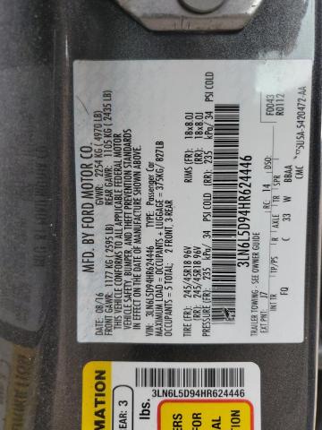 3LN6L5D94HR624446 Lincoln MKZ SELECT
