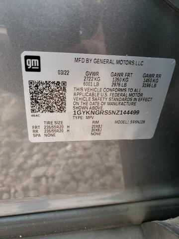 1GYKNGRS5NZ144499 Cadillac Xt5 Sport
