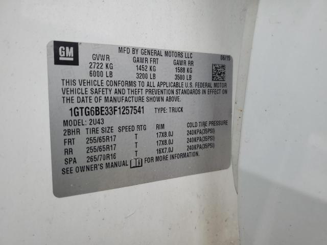 1GTG6BE33F1257541 GMC CANYON SLE