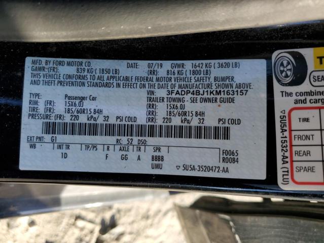 3FADP4BJ1KM163157 Ford FIESTA SE