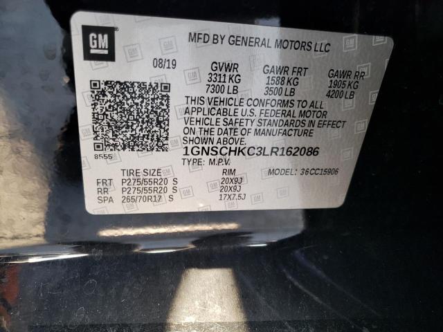 1GNSCHKC3LR162086 Chevrolet Suburban C1500 Lt