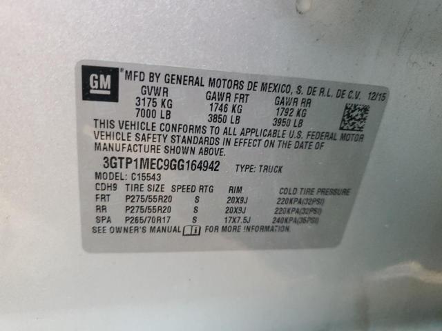 3GTP1MEC9GG164942 GMC Sierra C1500 Sle