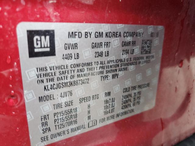 KL4CJGSM3KB873472 Buick Encore Essence