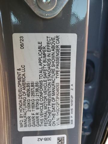 1HGCY2F73PA046093 Honda Accord Hybrid Sport-l