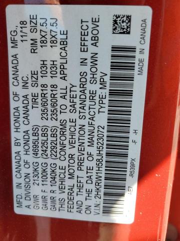 2HKRW1H58JH523072 Honda CR-V EX