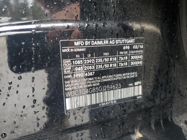 WDCTG4GB5GJ259623 Mercedes-Benz Gla 250 4matic