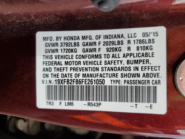 19XFB2F86FE261050 Honda CIVIC EX