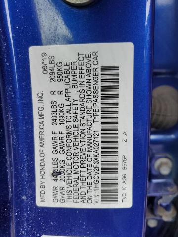 1HGCV2F3XKA027121 Honda Accord Sport