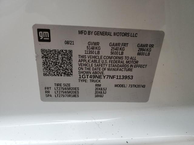 1GT49NEY7NF113953 GMC Sierra K2500 Slt