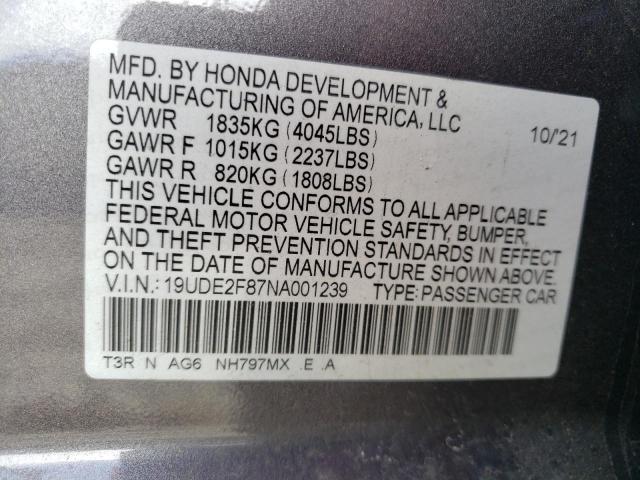 19UDE2F87NA001239 Acura Ilx Premium A-spec