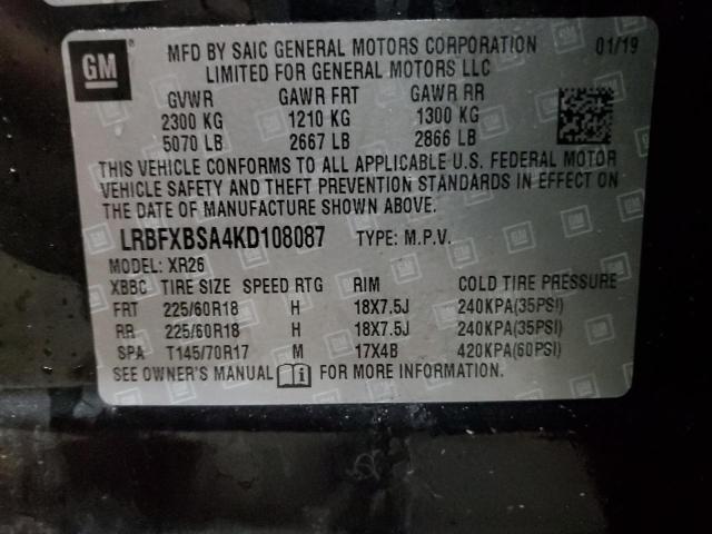 LRBFXBSA4KD108087 Buick Envision Preferred