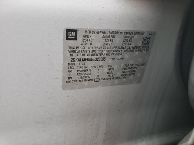 2GKALMEK0H6323095 GMC Terrain Sle