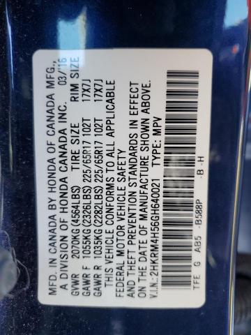 2HKRM4H56GH640021 Honda CR-V EX