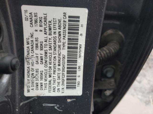 2HGFC2F59GH537067 Honda Civic Lx