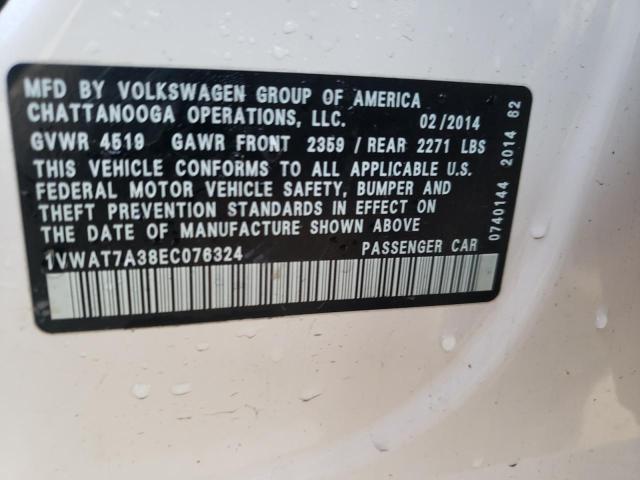 1VWAT7A38EC076324 Volkswagen PASSAT S