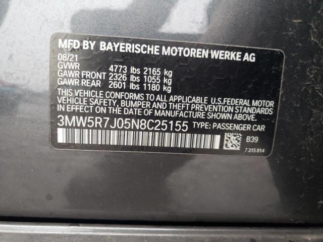 3MW5R7J05N8C25155 BMW 330XI