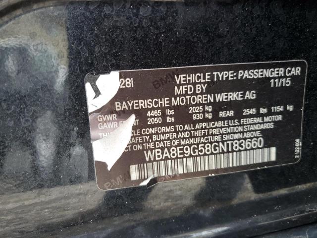 WBA8E9G58GNT83660 BMW 328 I Sulev