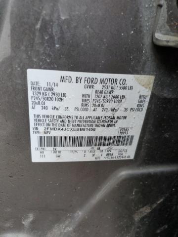 2FMDK4JCXEBB81458 Ford EDGE SEL