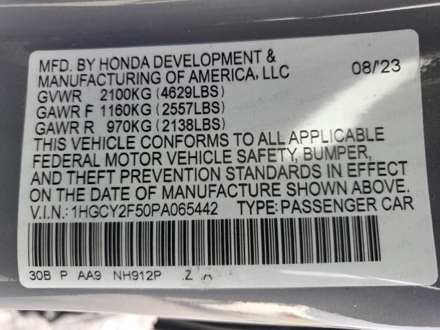 1HGCY2F50PA065442 Honda Accord Hybrid Sport