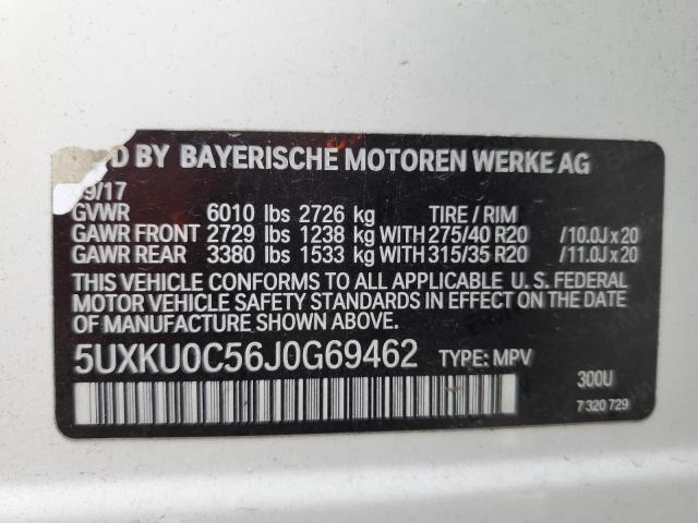 5UXKU0C56J0G69462 BMW X6 Sdrive35i