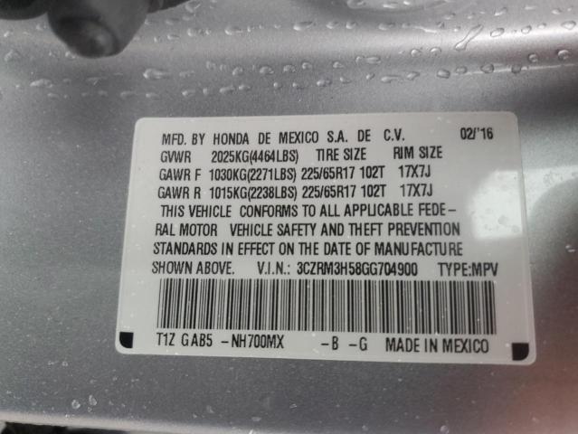 3CZRM3H58GG704900 Honda CR-V EX