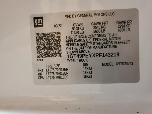 1GT49PEYXPF143219 GMC Sierra K2500 At4
