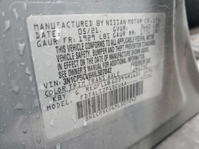 3N1CP5CV6ML507042 Nissan KICKS SV