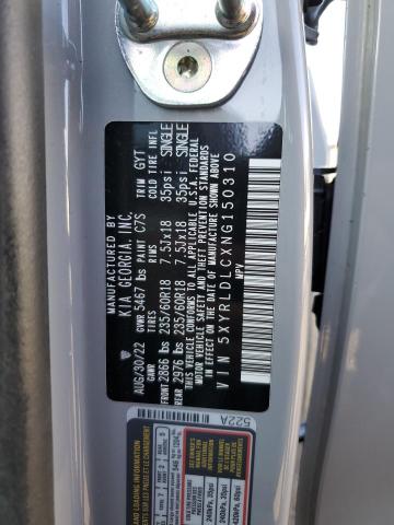 5XYRLDLCXNG150310 KIA SORENTO S