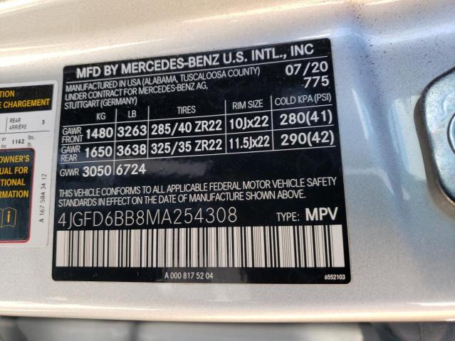 4JGFD6BB8MA254308 Mercedes-Benz Gle Coupe Amg 53 4matic