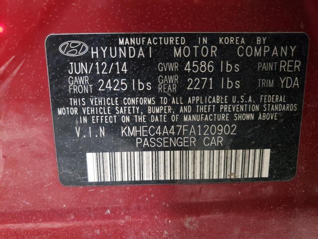 KMHEC4A47FA120902 Hyundai SONATA HYBRID