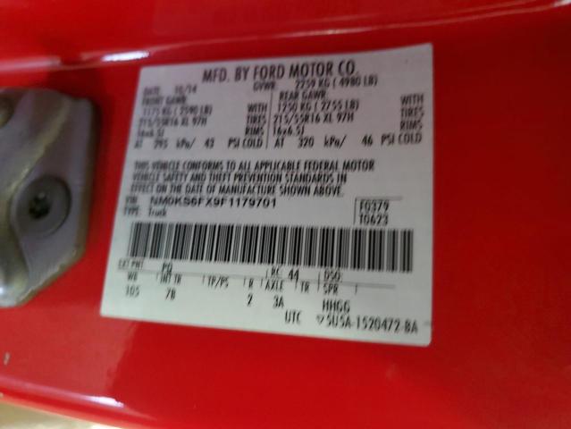 NM0KS6FX9F1179701 Ford Transit Connect Xlt