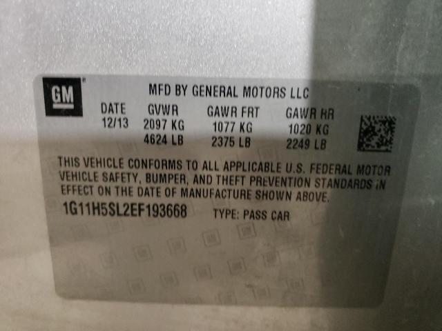 1G11H5SL2EF193668 Chevrolet MALIBU LTZ