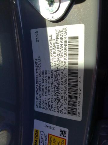 1HGCY2F6XPA054229 Honda Accord Hybrid Exl