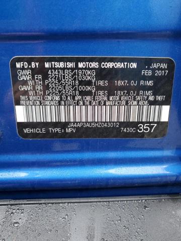 JA4AP3AU5HZ043012 Mitsubishi Outlander Sport Es