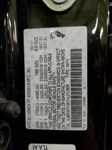 5J6RW1H81HL010806 Honda CR-V EXL