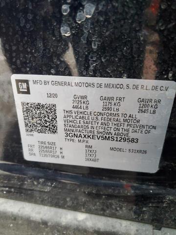 3GNAXKEV5MS129583 Chevrolet EQUINOX LT