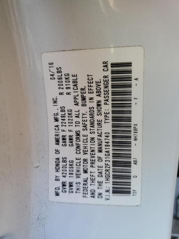 1HGCR2F31GA194740 Honda ACCORD LX