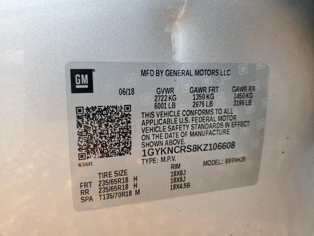 1GYKNCRS8KZ106608 Cadillac XT5 LUXURY