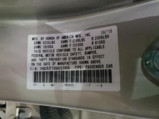 1HGCR2F3XGA053956 Honda ACCORD LX
