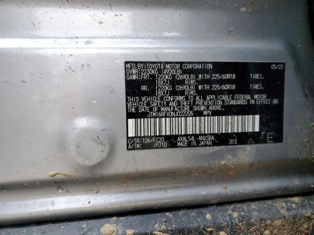 JTM16RFV0NJ022205 Toyota RAV4 SE