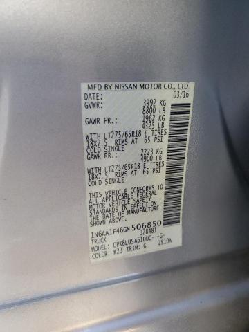 1N6AA1F46GN506850 Nissan Titan Xd Sl