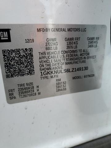 1GKKNULS6LZ149130 GMC ACADIA SLT