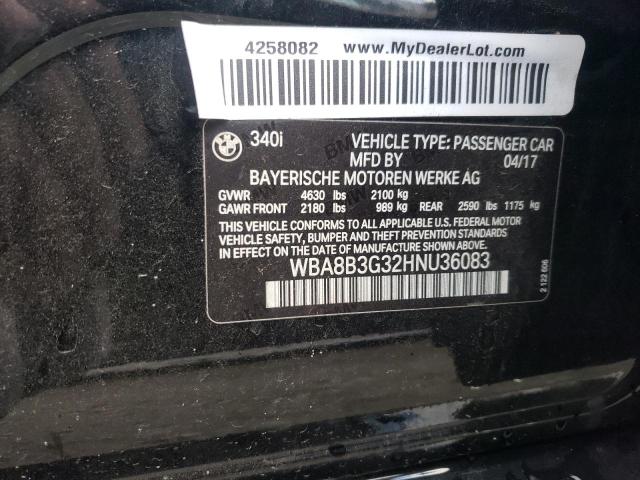 WBA8B3G32HNU36083 BMW 340 I